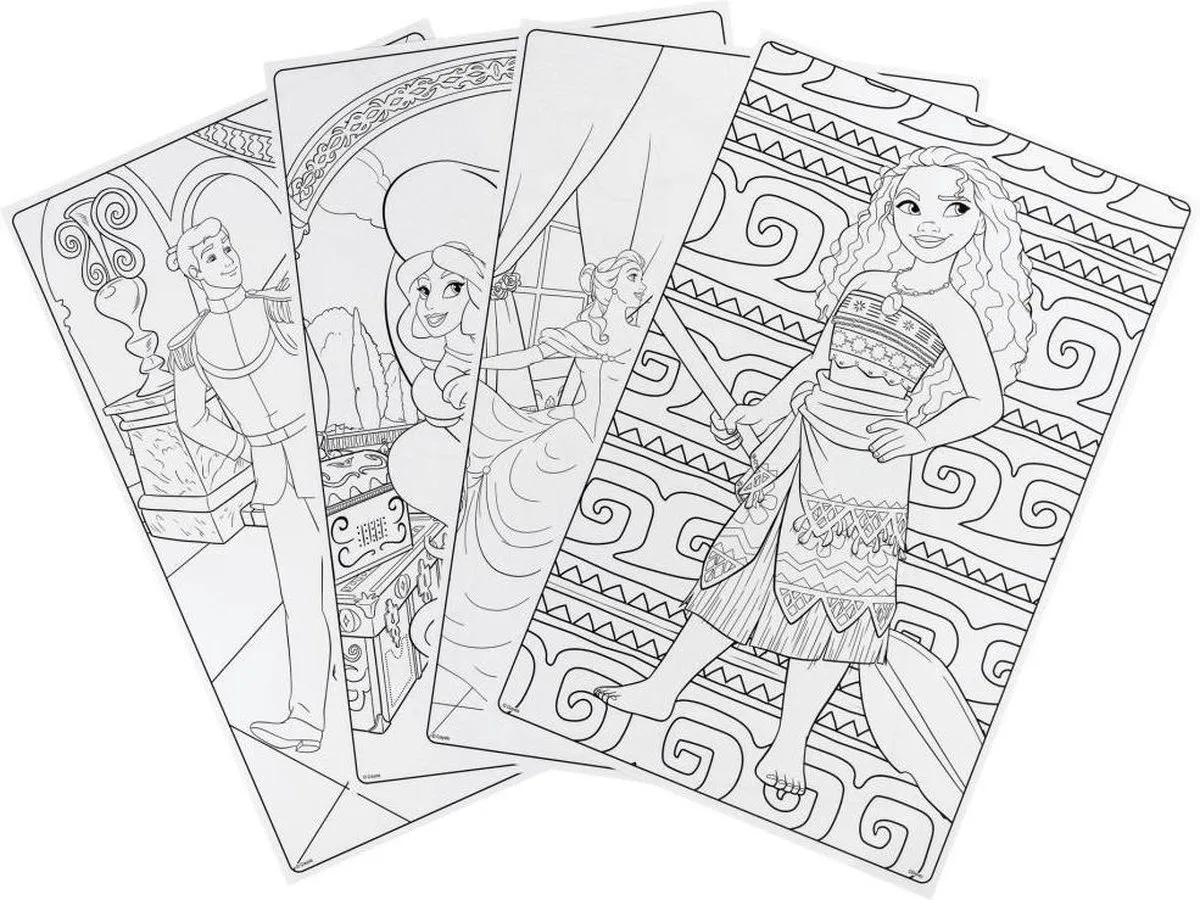 Crayola - Disney Princess - Grote Kleurplaten - 18 stuks