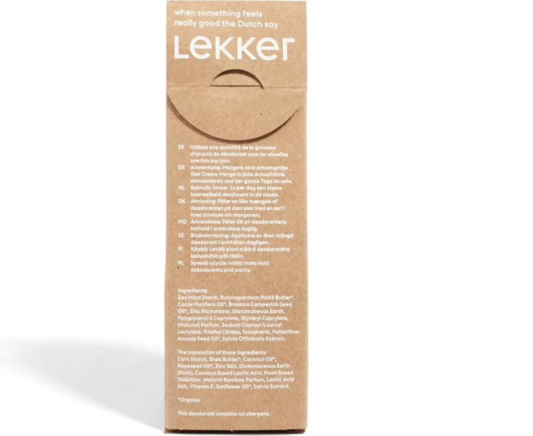 The Lekker Company Deodorant Sensitive Bamboo 30g