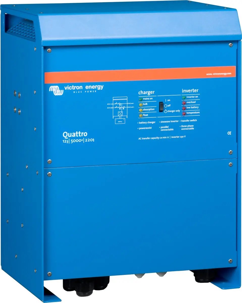 Victron Quattro QUA125020000 Omvormer/oplader 5000W 12V - Blauw