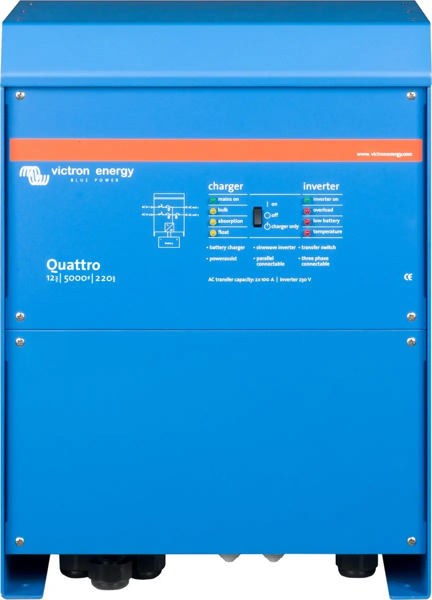 Victron Quattro QUA125020000 Omvormer/oplader 5000W 12V