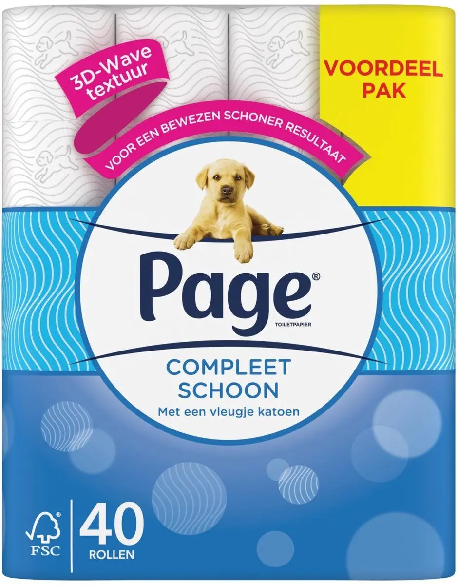 Page Origineel Compleet Schoon Toiletpapier 40 Rollen