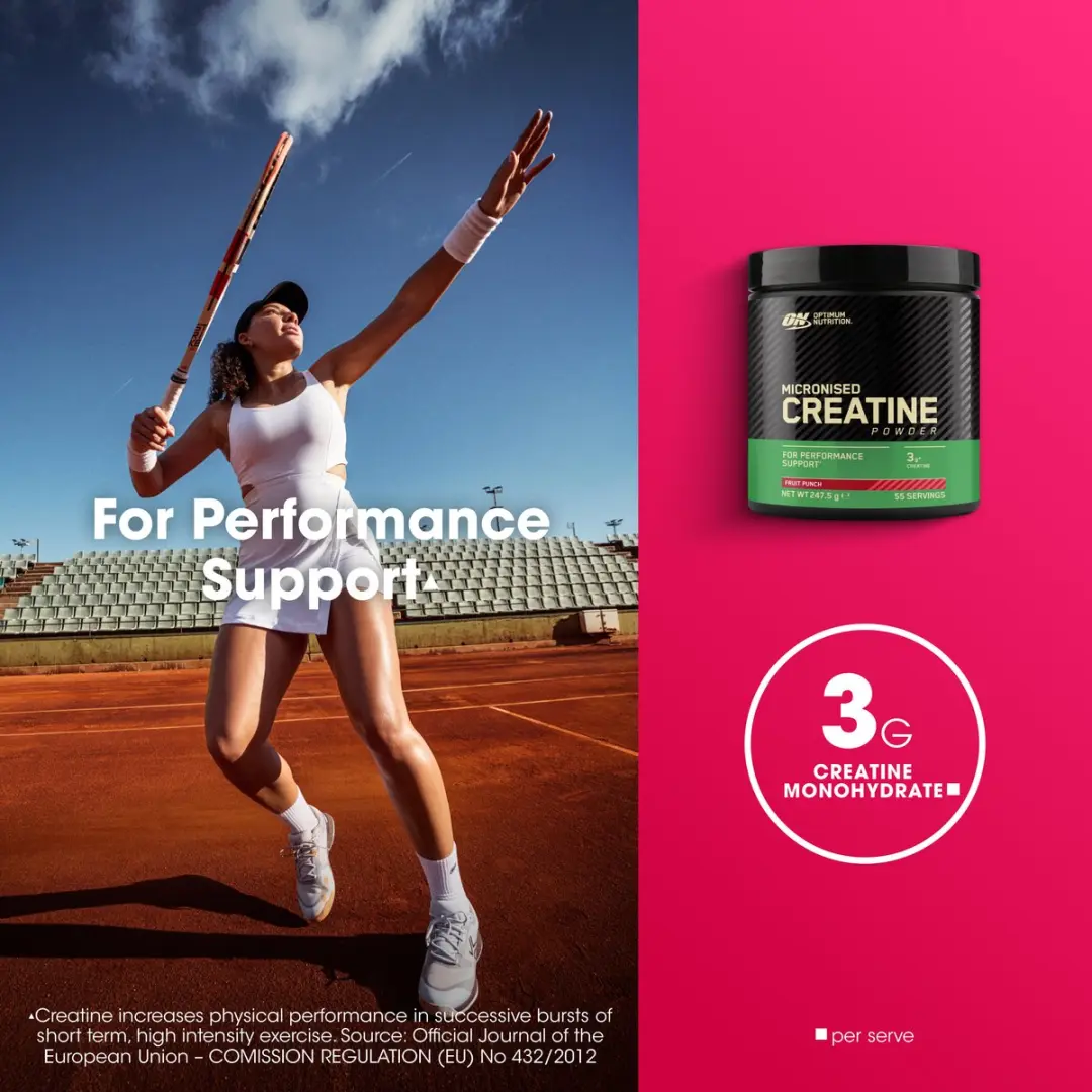 Optimum Nutrition Micronized Creatine Fruit Punch - 247g - afbeelding 4 van 6