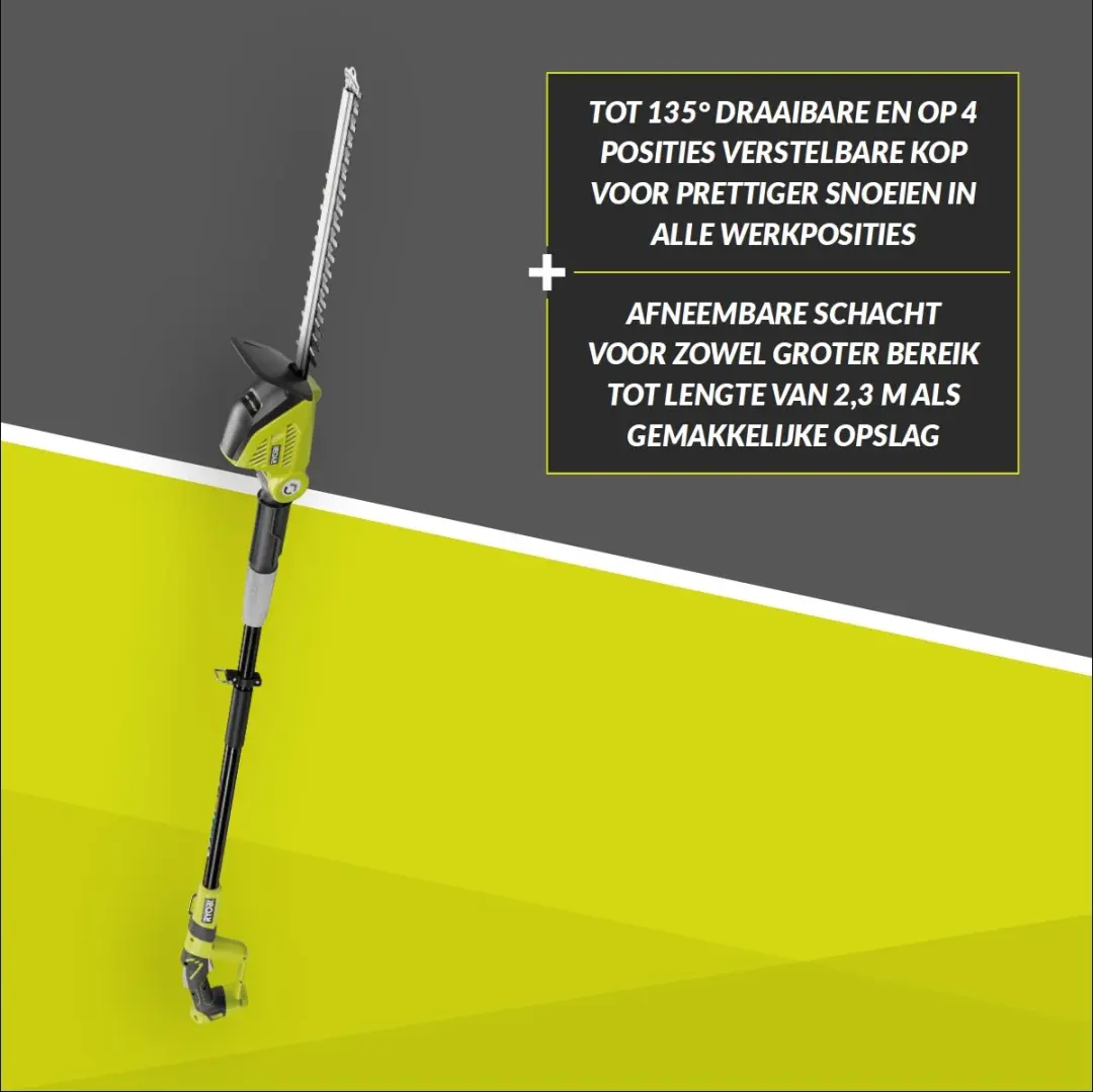 Ryobi One+ OPT1845 Telescopische Heggenscharen 450mm - 18V 5000mAh - afbeelding 5 van 6