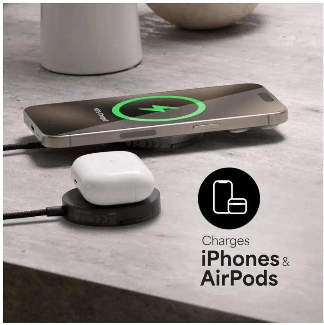 mophie Qi2 Draadloze Oplader 15W - Zwart - afbeelding 6 van 6
