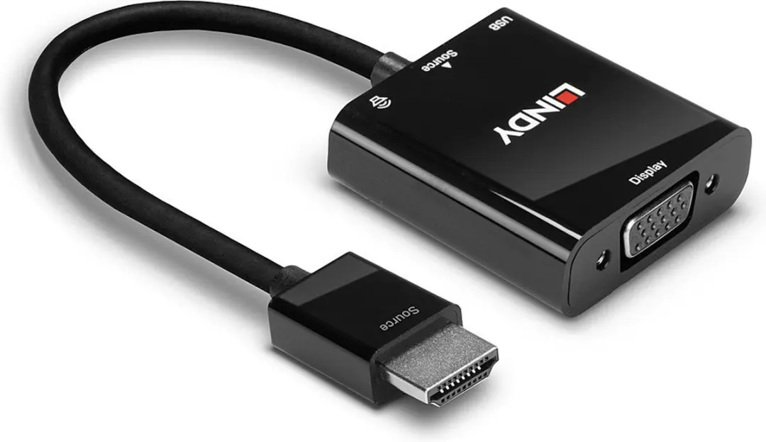 Lindy HDMI naar VGA Videoconverter 38285 - Zwart - afbeelding 2 van 6