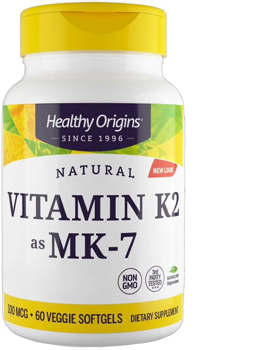 Healthy Origins Vitamine K2 MK-7 100mcg - 180 Veggie Softgels