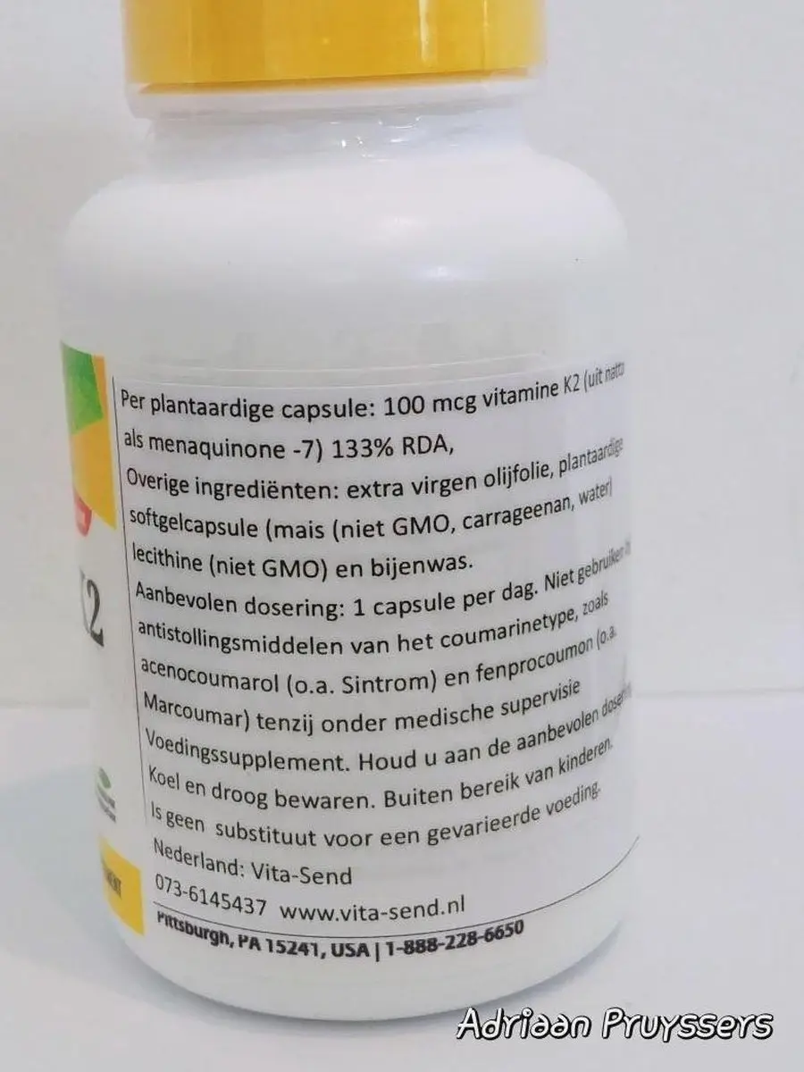 Healthy Origins Vitamine K2 MK-7 100mcg - 180 Veggie Softgels
