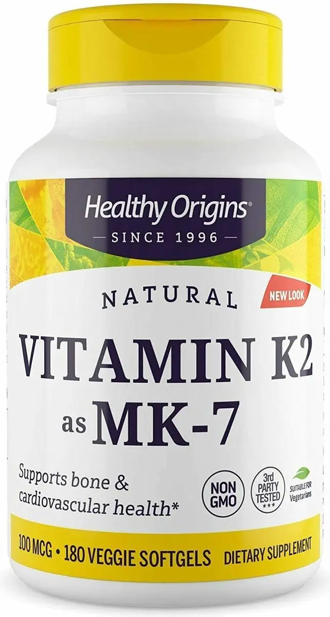Healthy Origins Vitamine K2 MK-7 100mcg - 180 Veggie Softgels