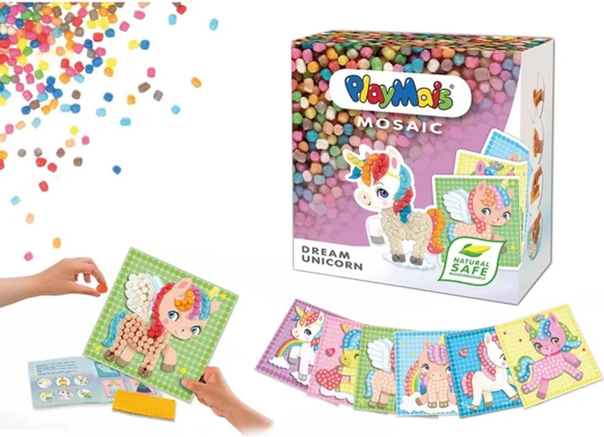 PlayMais Mosaic Eenhoorn - 2306 Stuks Multicolor