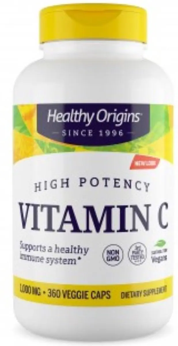 Vitamin C 1000 mg (Non-GMO L-Ascorbic Acid) 360 Vcaps