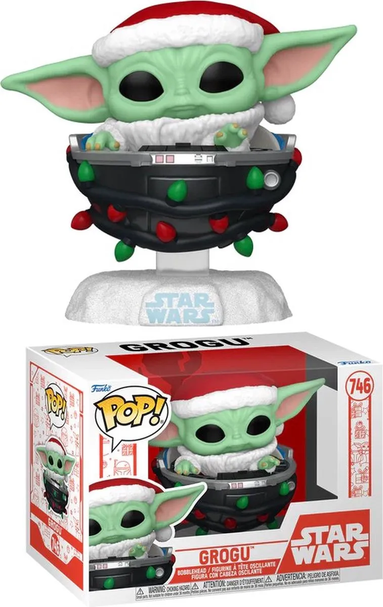 Funko Star Wars The Mandalorian Grogu Pram Holiday Pop! - 746