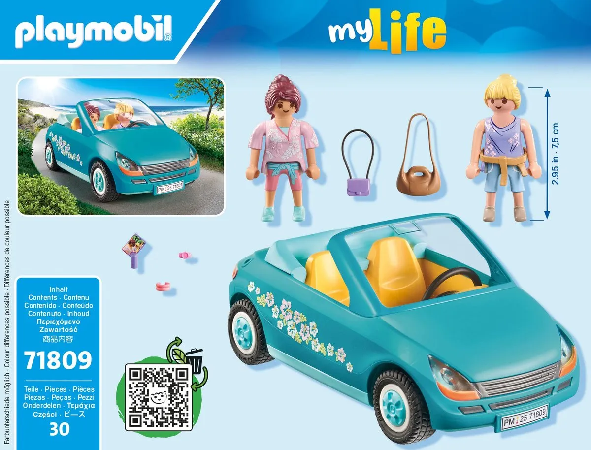 Playmobil My Life Roadtrip Cabrio 71809 - Multicolor