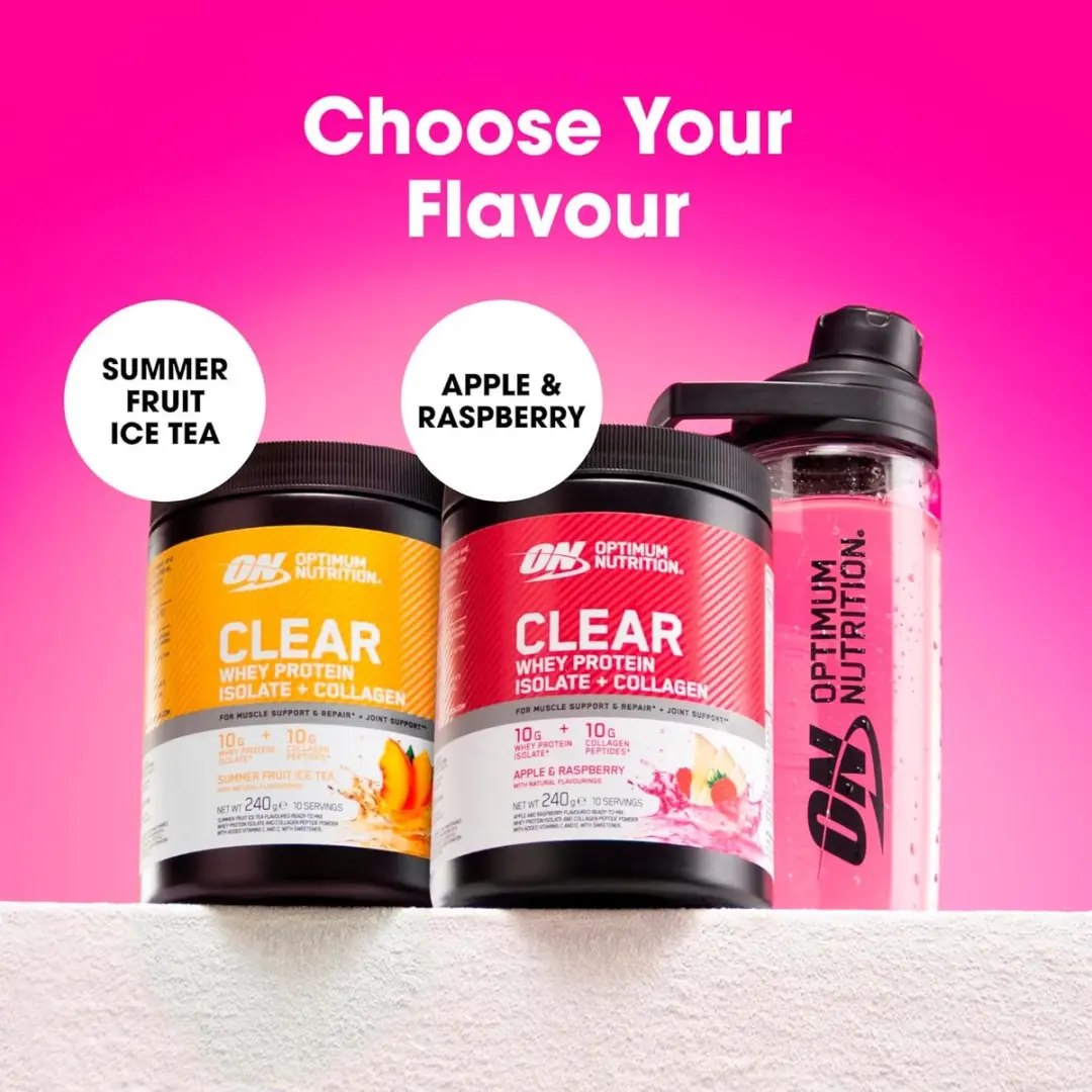 Optimum Nutrition Clear Whey Isolate + Collagen Eiwitpoeder - 240g - afbeelding 4 van 6