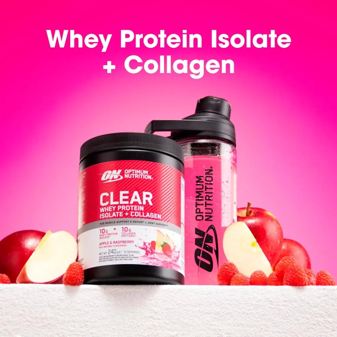 Optimum Nutrition Clear Whey Isolate + Collagen Eiwitpoeder - 240g - afbeelding 2 van 6