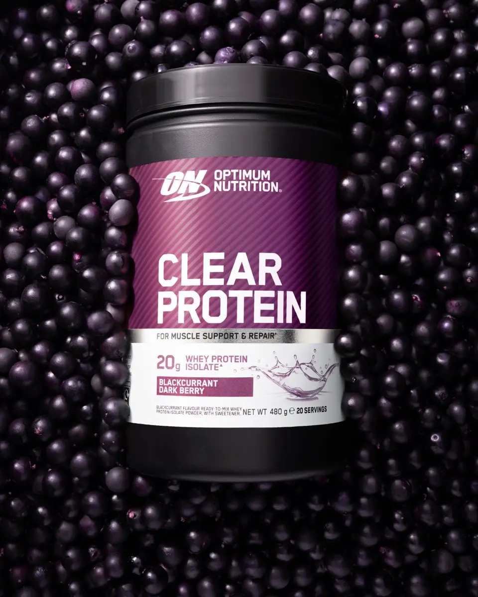 Optimum Nutrition Clear Whey Protein Dark Berry - 480g - afbeelding 3 van 6