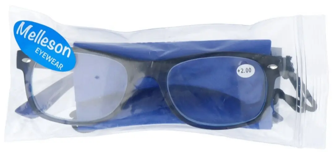 4 Seasons Outdoor Melleson Leesbril Wayfarer Mat Blauw +2.00 - afbeelding 4 van 5