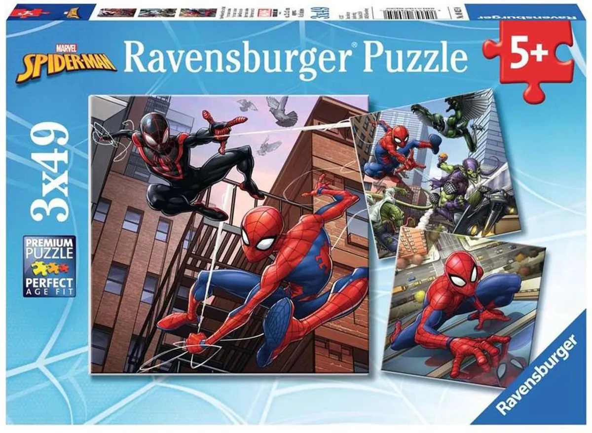 Ravensburger Spiderman In Actie Puzzel - 3x49 Stuks - Multicolor