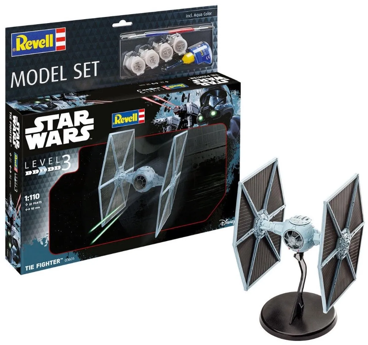 Revell STAR WARS TIE Fighter Modelbouwpakket 1:112 - 22 Onderdelen