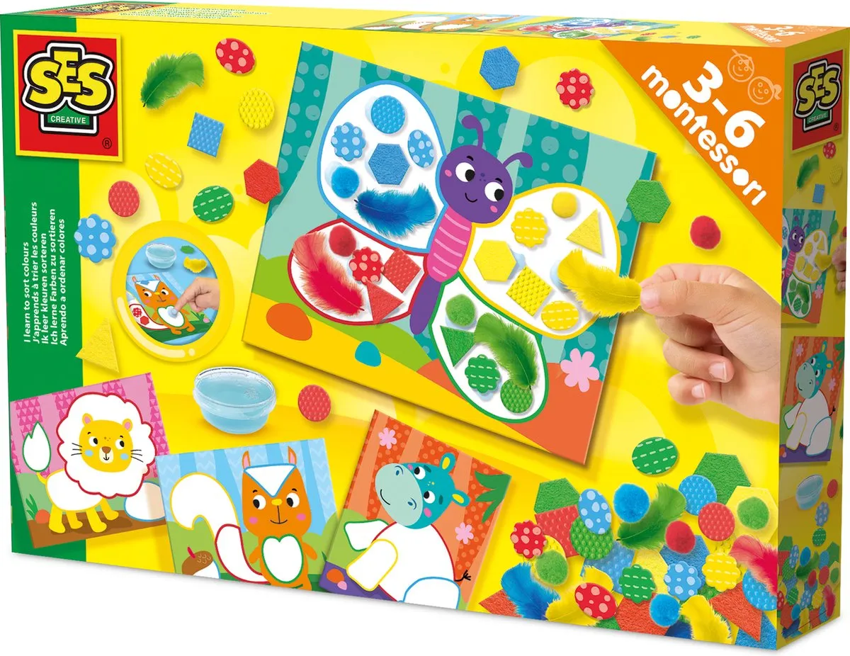 SES Creative Montessori Kleuren & Materialen Sorteerspel