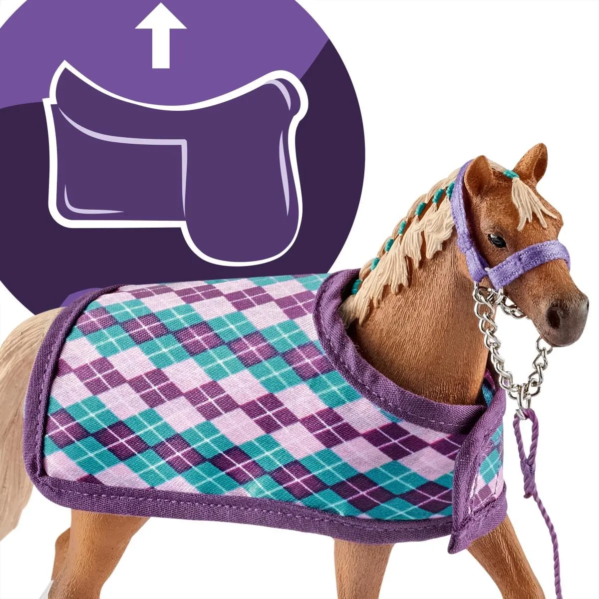 Schleich Horse Club Engelse Volbloed Speelfigurenset 42360 - Multikleur - afbeelding 6 van 6