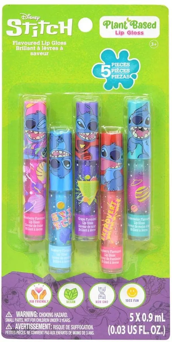 Disney Stitch 5-delige smaken Lipgloss Set voor Kinderen