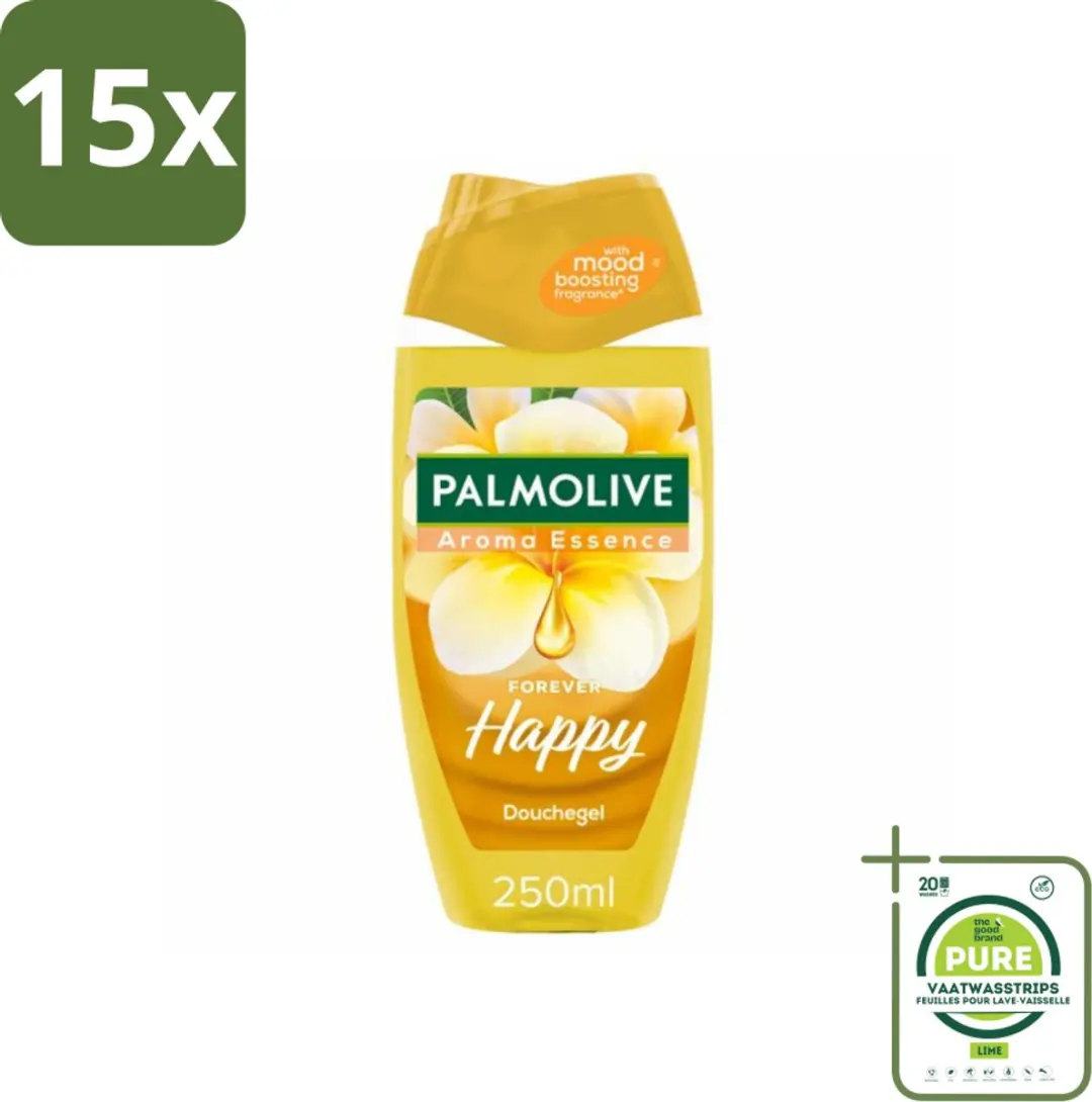 15 x Palmolive Douchegel Aroma Essence Forever Happy 250 ml