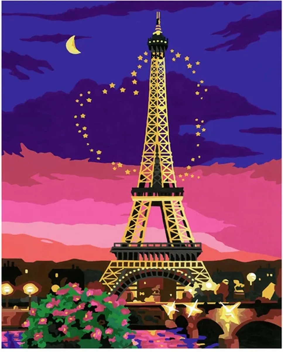 Ravensburger CreArt City of Love Schilderen op nummer - Multicolor - 15 Kleuren