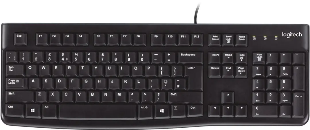 Logitech K120 Corded Keyboard toetsenbord USB Russisch Zwart