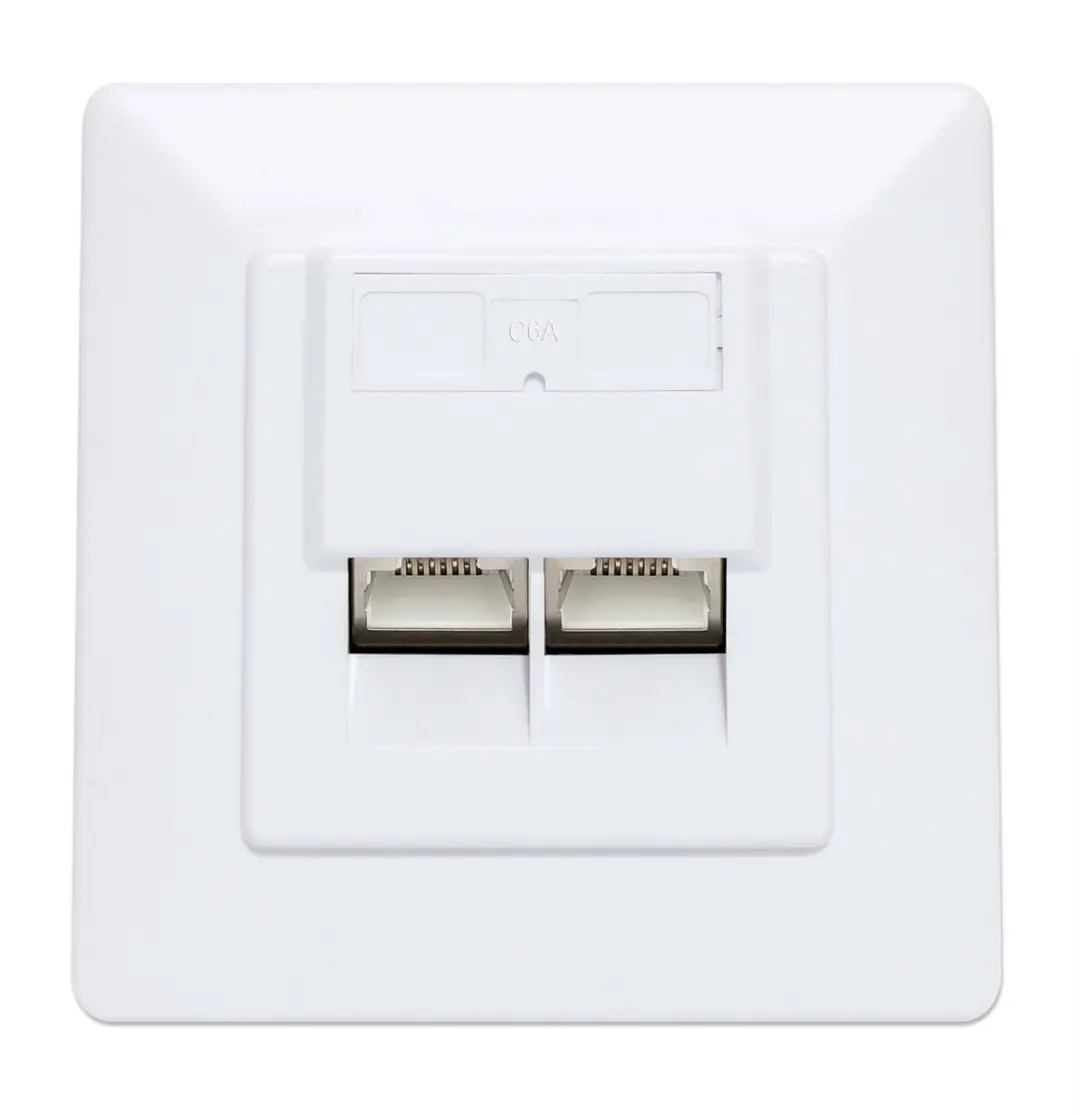 Intellinet 771917 Netwerkbus 2-Poorts Cat6a 10G - Wit - afbeelding 5 van 6