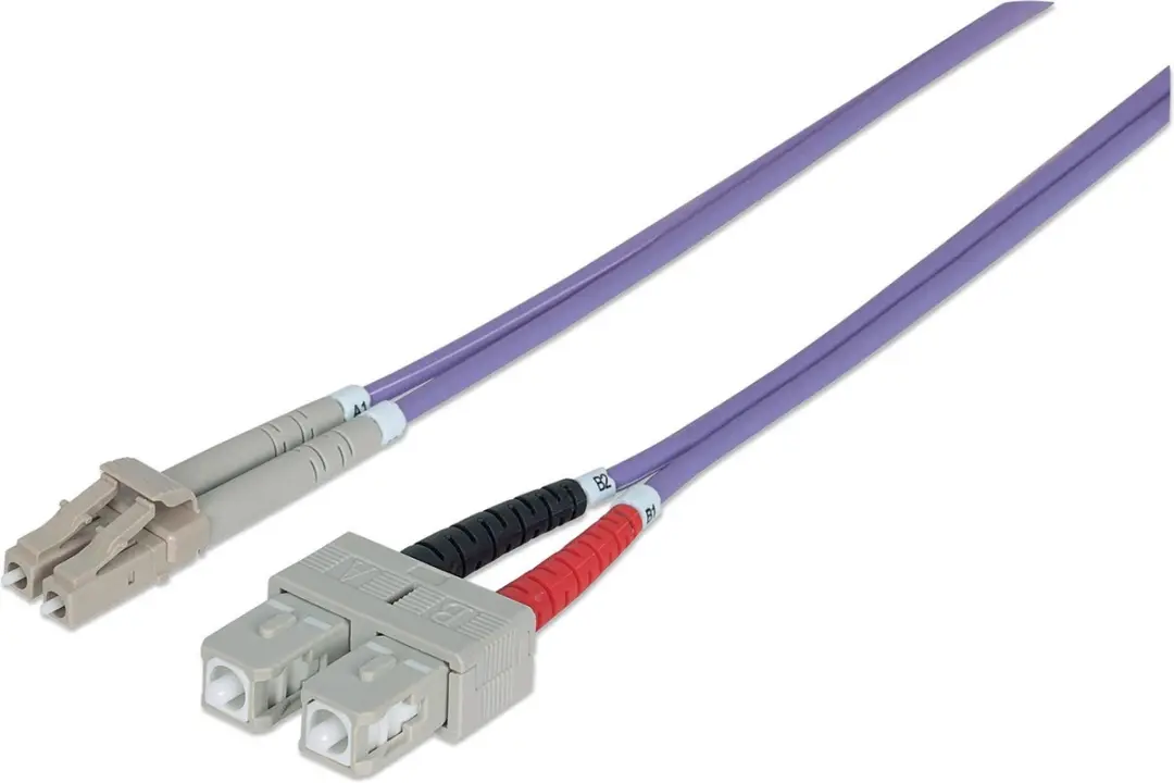 Intellinet 751049 Glasvezelkabel LC-SC OM4