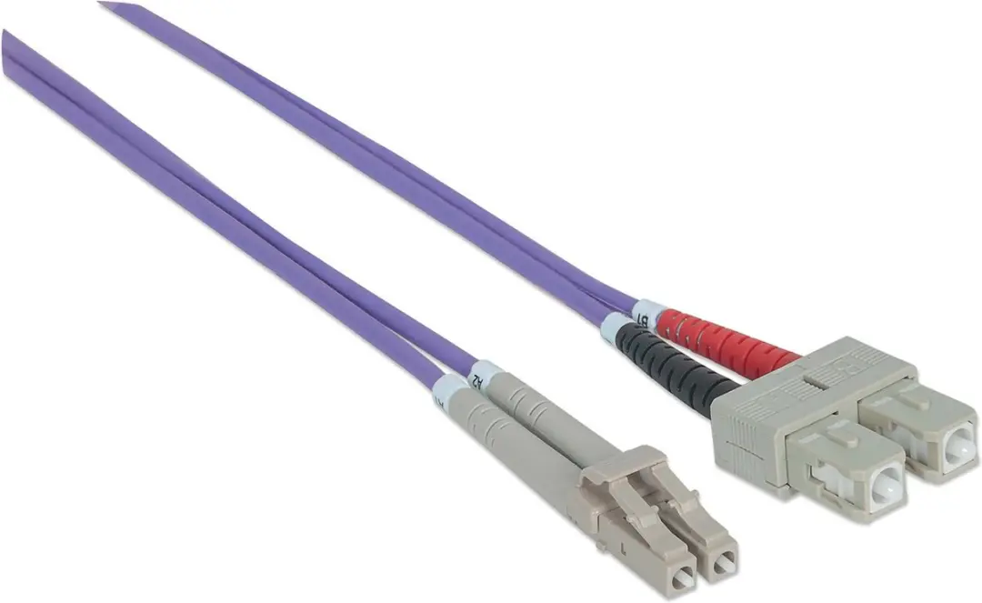 Intellinet 751049 Glasvezelkabel LC-SC OM4 - 1m - Paars