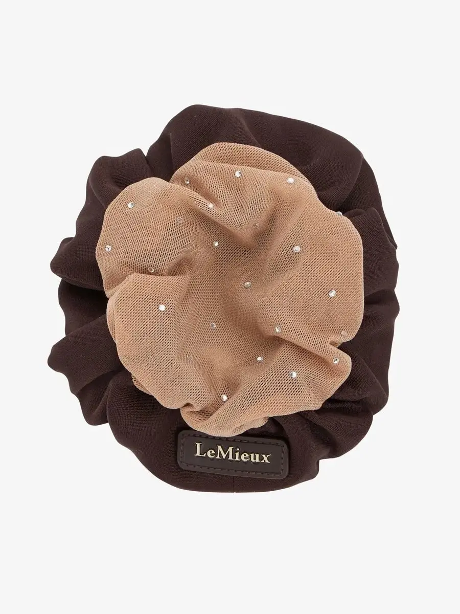 LeMieux Scrunchie met kristallen haarnetje Bruin