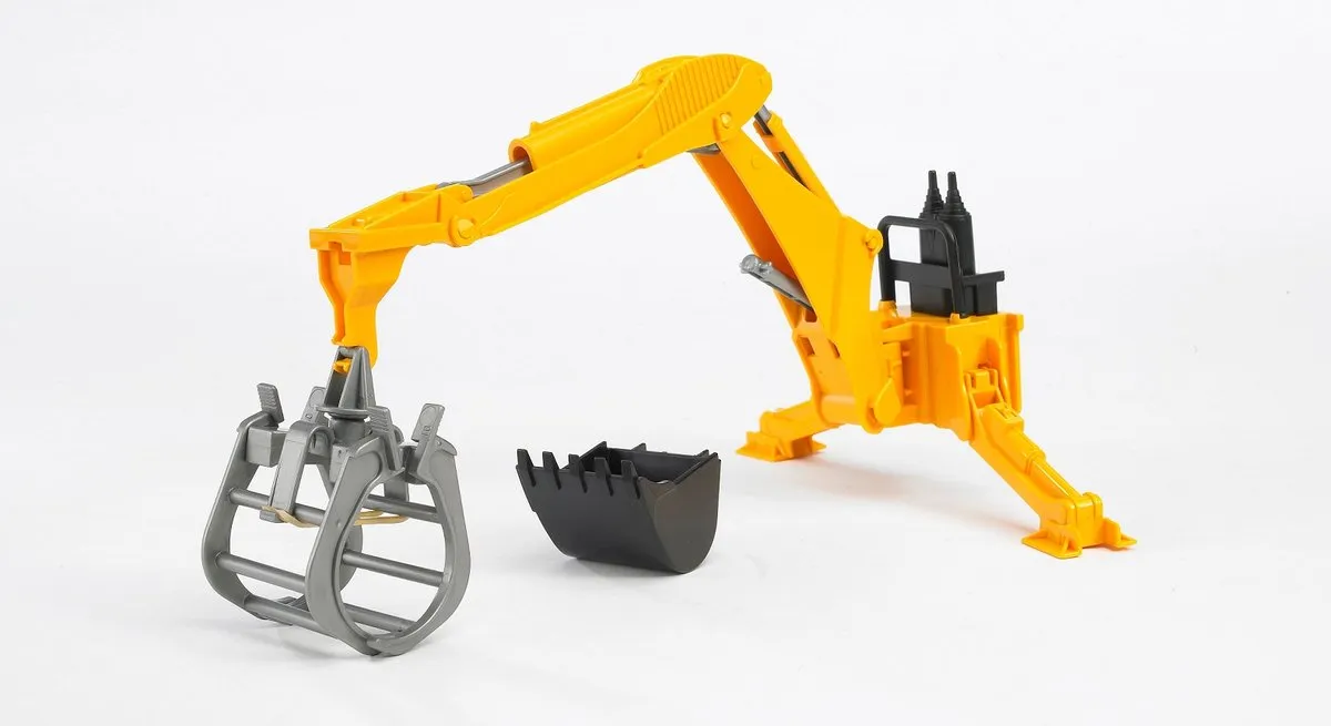 Bruder Graafmachinearm met Grijper en Schep 02338 - Zwart/Grijs