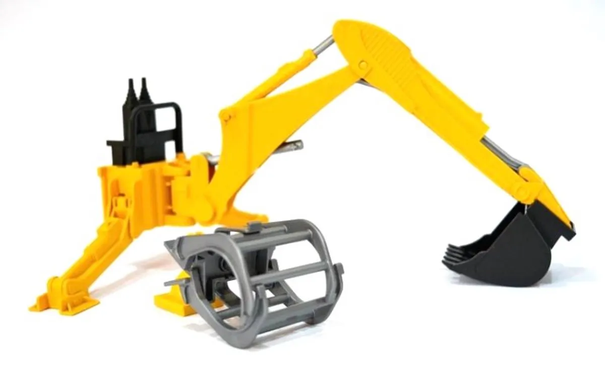 Bruder Graafmachinearm met Grijper en Schep 02338 - Zwart/Grijs