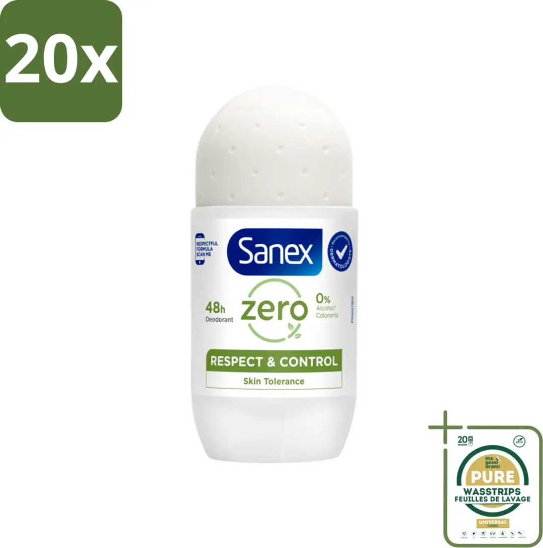 20 x Sanex Deodorant Roller Zero% Normal Skin 50 ml