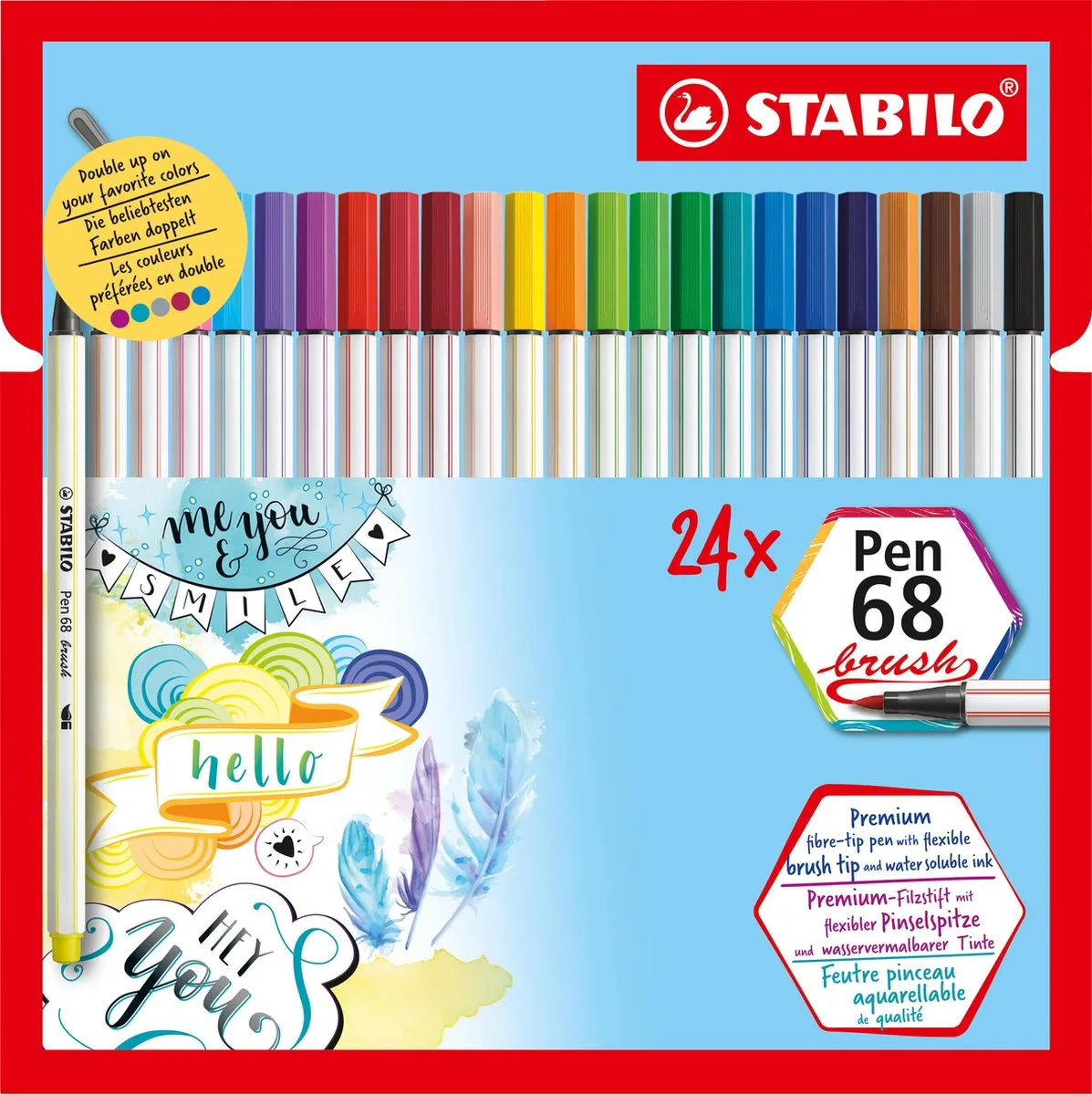 STABILO Pen 68 Brush Viltstift