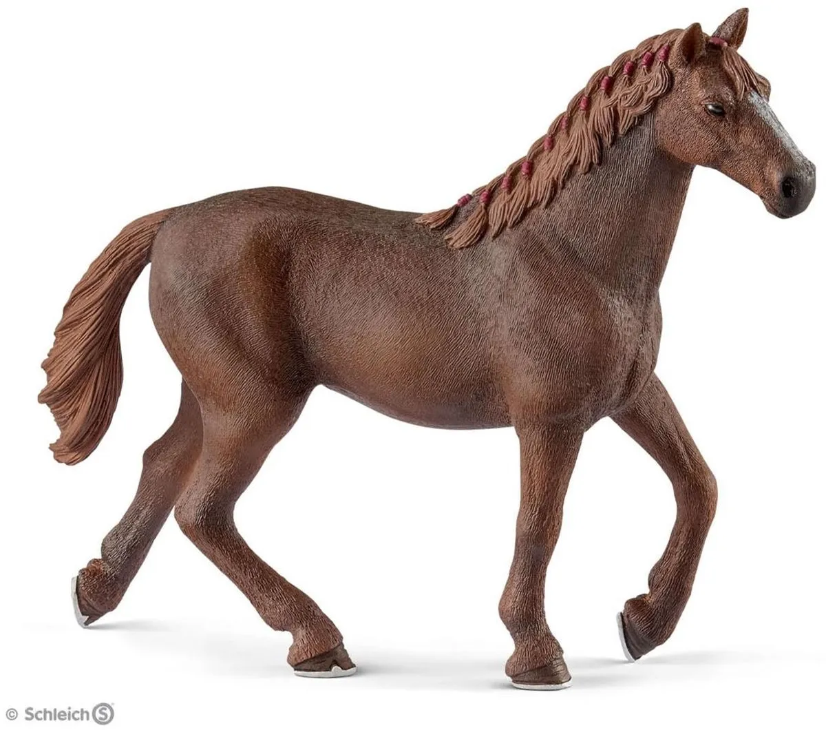 Schleich Horse Club Engelse Volbloed Merrie Speelfiguur - Bruin