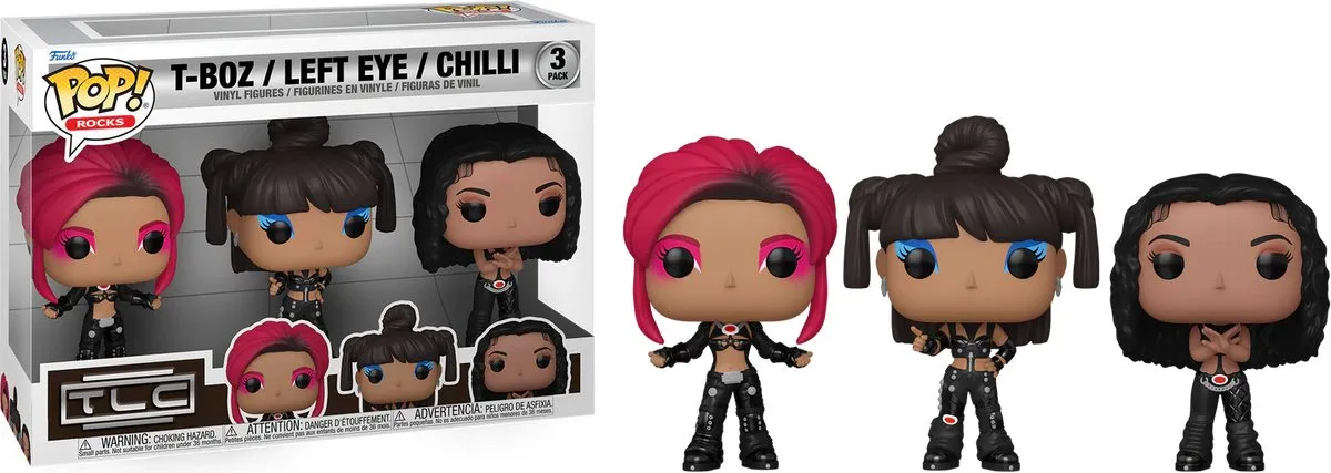 Funko Pop Rocks TLC 3-Pack - T-Boz, Left Eye, Chilli