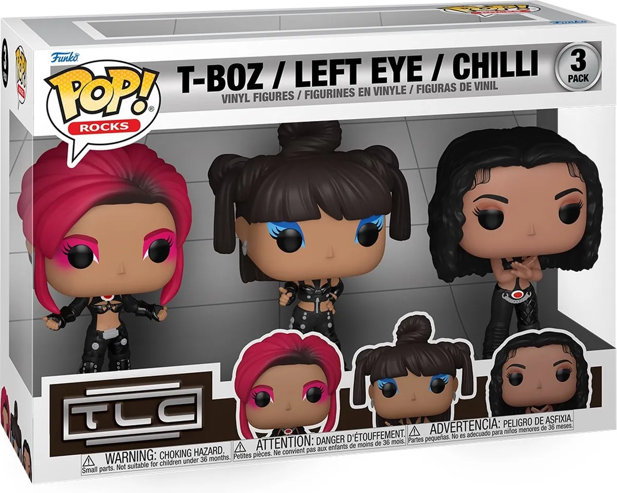 Funko Pop Rocks TLC 3-Pack - T-Boz, Left Eye, Chilli