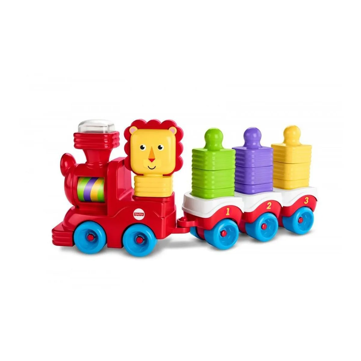 Fisher-Price Jungle Kruip- en Stapeltrein - 8 Delers - Multicolor
