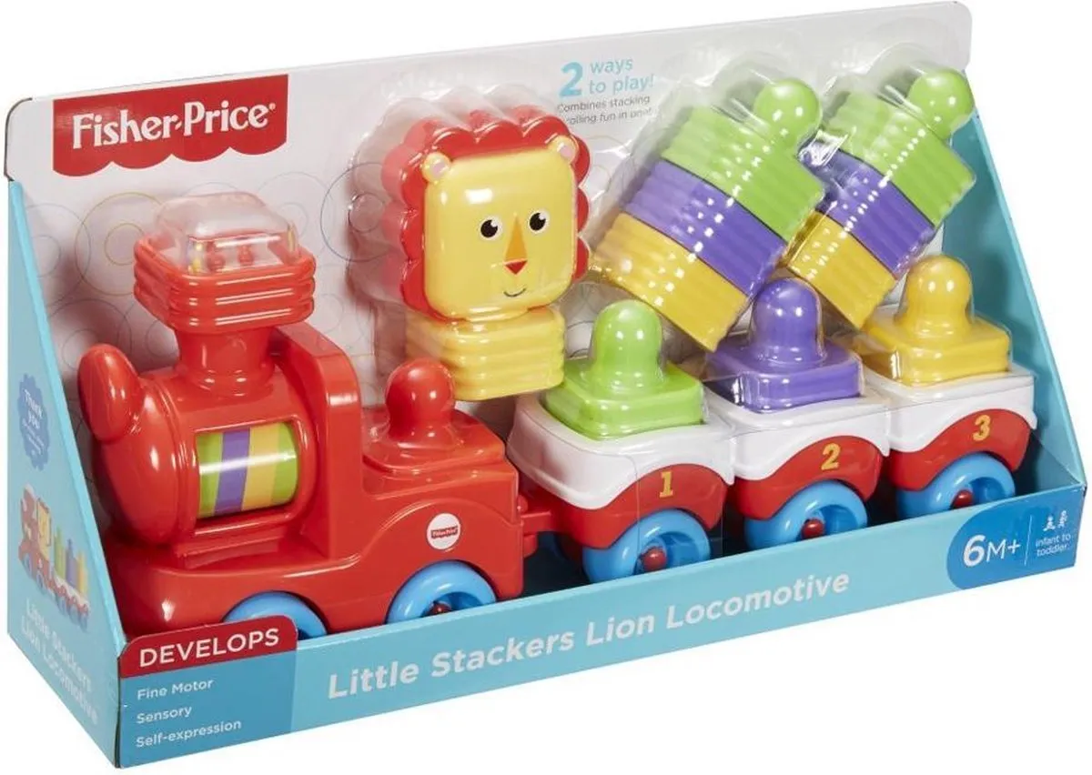 Fisher-Price Jungle Kruip- en Stapeltrein - 8 Delers - Multicolor