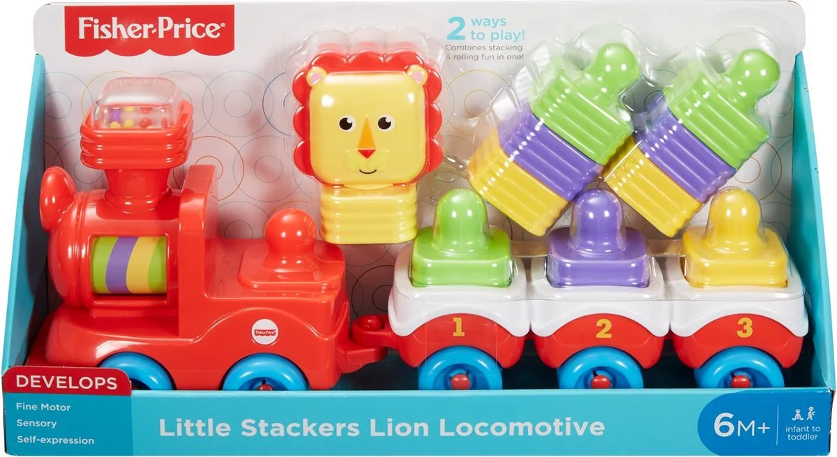 Fisher-Price Jungle Kruip- en Stapeltrein - 8 Delers - Multicolor - afbeelding 6 van 6