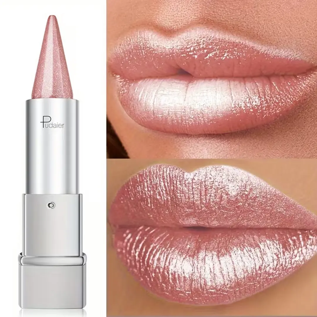 Parelmoer Roze Glitter Lipstick