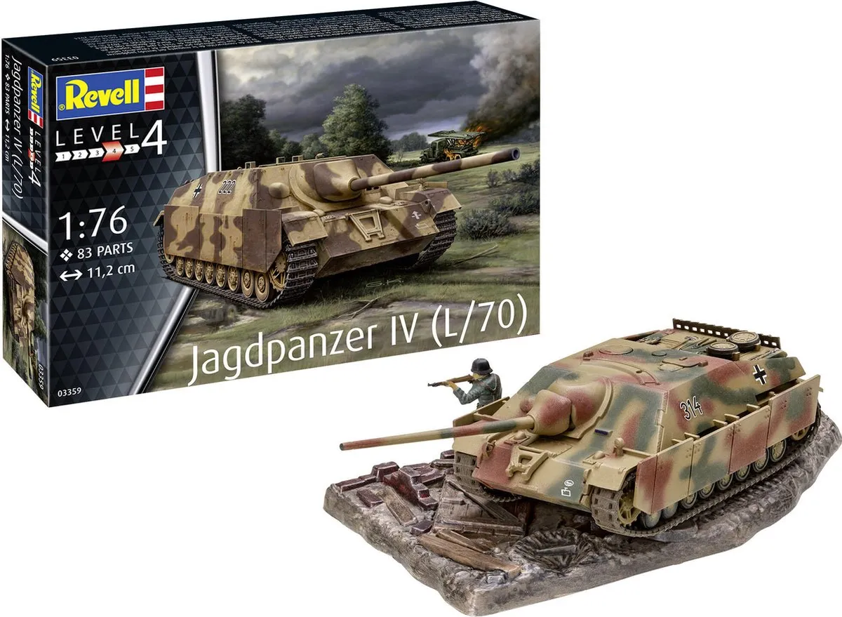 Revell Jagdpanzer IV L/70 Modelbouwpakket 1:72 - 83 Onderdelen - Multi
