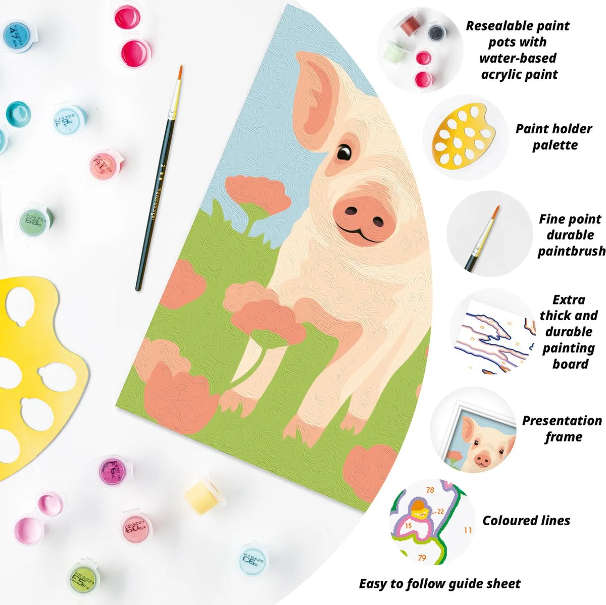 Ravensburger CreArt Cute Piglet Schilderset - Multicolor