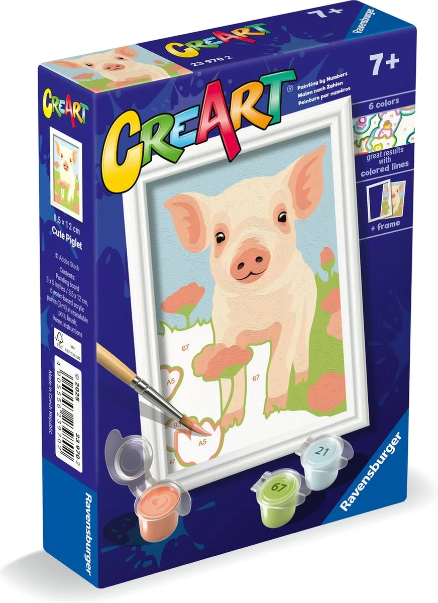 Ravensburger CreArt Cute Piglet Schilderset