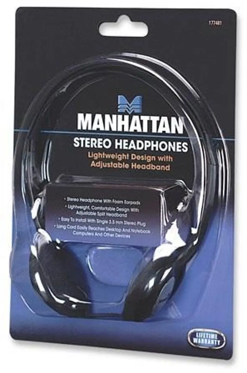 Manhattan Stereokoptelefoon 177481 - Draadloos - Zwart - afbeelding 2 van 6