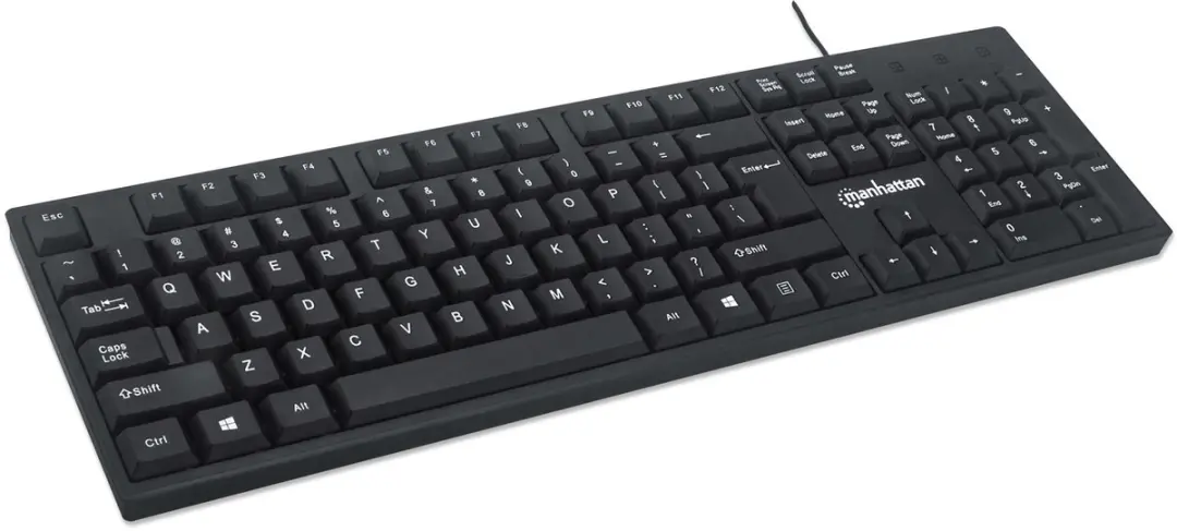 Manhattan 179324 Toetsenbord USB QWERTZ - Zwart