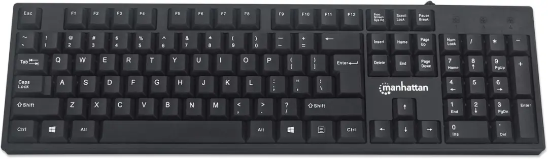Manhattan 179324 Toetsenbord USB QWERTZ - Zwart