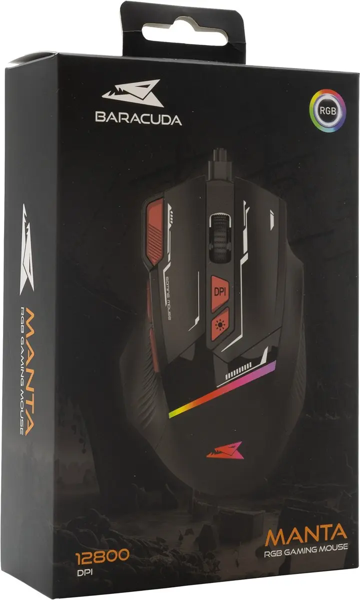 Barracuda MANTA-B Gaming Muis - Zwart - afbeelding 3 van 6